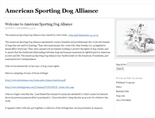 Tablet Screenshot of americansportingdogalliance.org